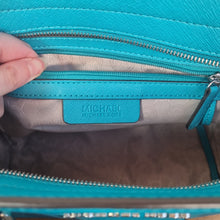 Load image into Gallery viewer, Michael Kors Turquoise Leather Selma Satchel
