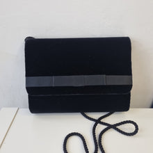 Load image into Gallery viewer, Vintage Black Velvet Bag
