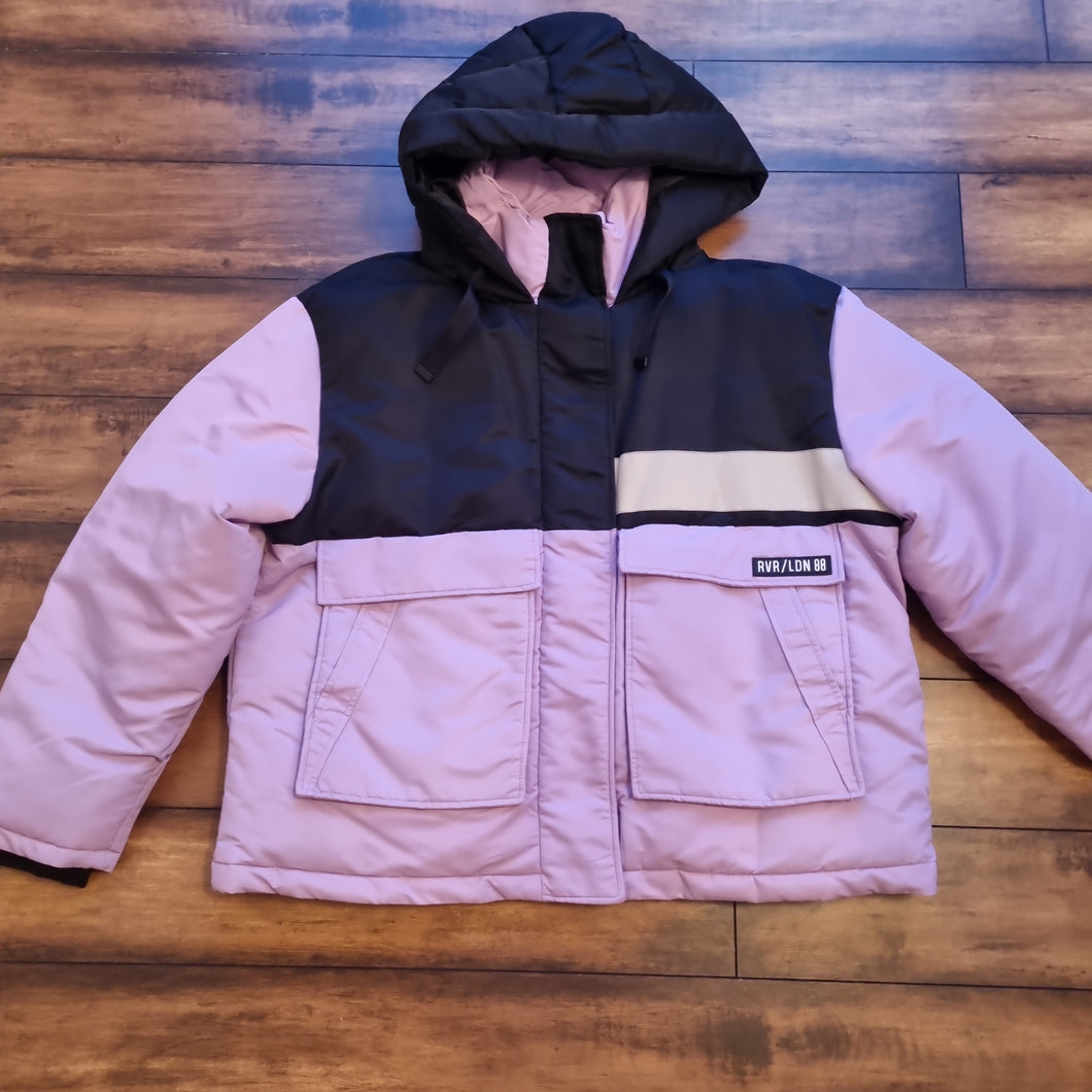 River Island Lilac Sports puffer jacket 18