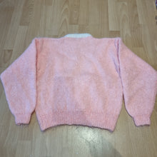 Load image into Gallery viewer, Vintage handknit Mohair Peach jumper 6-10
