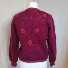 Load image into Gallery viewer, Vintage Mohair Bordeaux Cardi 8-12
