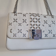 Load image into Gallery viewer, Michael Kors Flower silver embellished handbag
