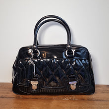 Load image into Gallery viewer, Vintage Coach Black patent Quilted Handbag
