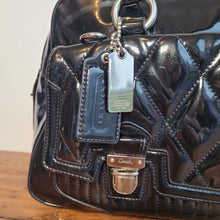 Load image into Gallery viewer, Vintage Coach Black patent Quilted Handbag
