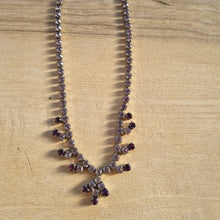 Load image into Gallery viewer, Vintage lilac &amp; purple diamonte necklace
