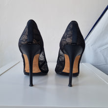 Load image into Gallery viewer, BCBGMAXAZRIA black lace heels 4
