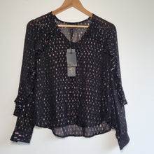 Load image into Gallery viewer, BNWT Phase Eight Sheer Shimmer Blouse 10
