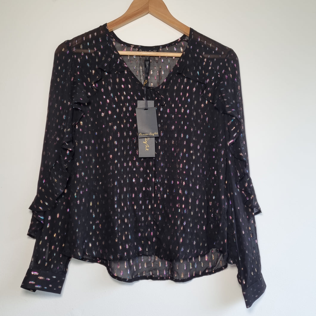 BNWT Phase Eight Sheer Shimmer Blouse 10