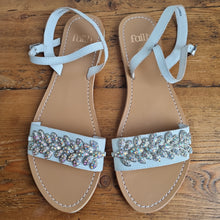 Load image into Gallery viewer, Faith leaf embellished sandals 6
