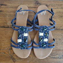 Load image into Gallery viewer, Denim Sandals 6
