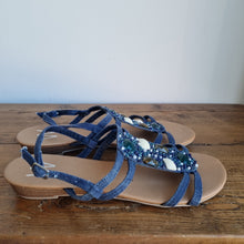 Load image into Gallery viewer, Denim Sandals 6
