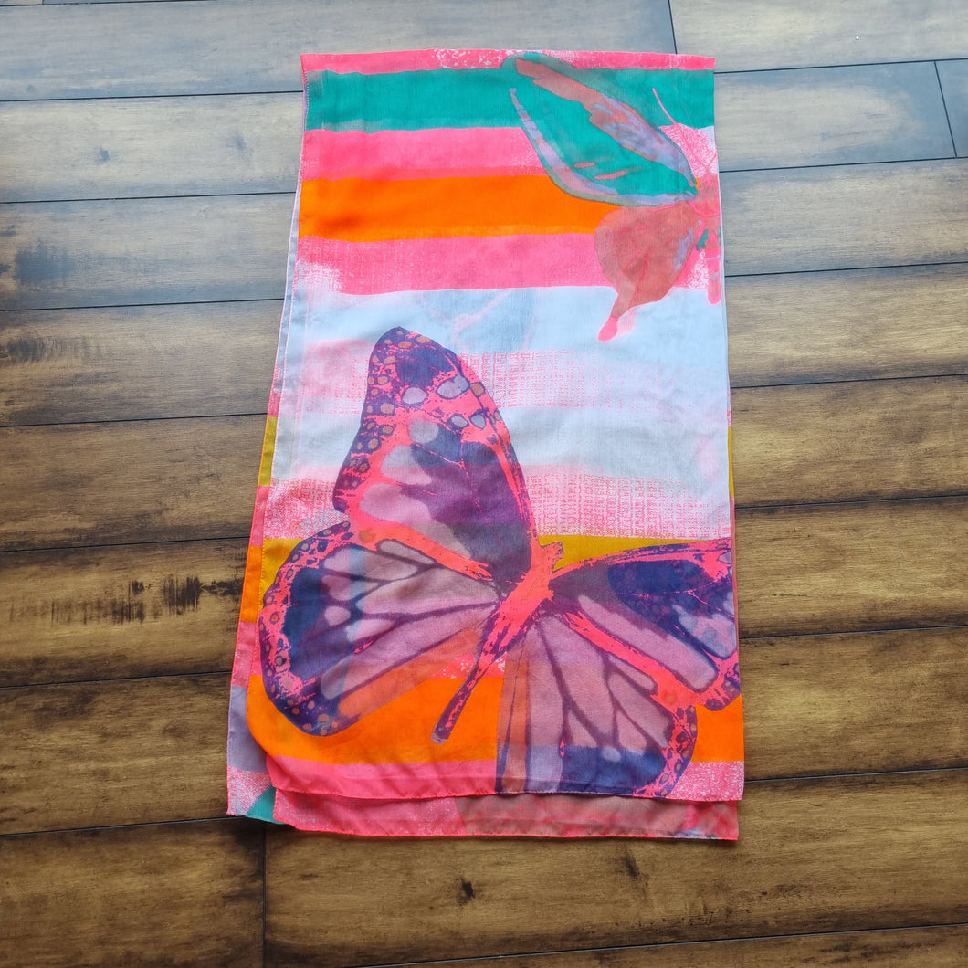 Neon Butterfly Scarf/Sarong