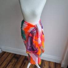 Load image into Gallery viewer, Neon Butterfly Scarf/Sarong
