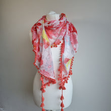 Load image into Gallery viewer, Floral Tassle Summer Scarf/Shawl
