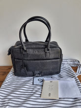 Load image into Gallery viewer, Anya Hindmarch Black Battered Leather Carker Bag
