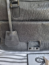 Load image into Gallery viewer, Anya Hindmarch Black Battered Leather Carker Bag
