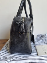 Load image into Gallery viewer, Anya Hindmarch Black Battered Leather Carker Bag
