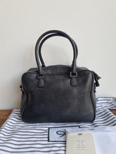 Load image into Gallery viewer, Anya Hindmarch Black Battered Leather Carker Bag
