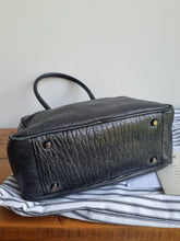 Load image into Gallery viewer, Anya Hindmarch Black Battered Leather Carker Bag
