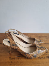 Load image into Gallery viewer, BNWT Snakeskin Autograph Slingbacks 6
