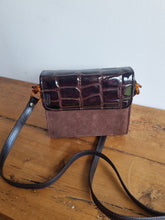 Load image into Gallery viewer, Vintage Suede Moccroc Crossbody Bag
