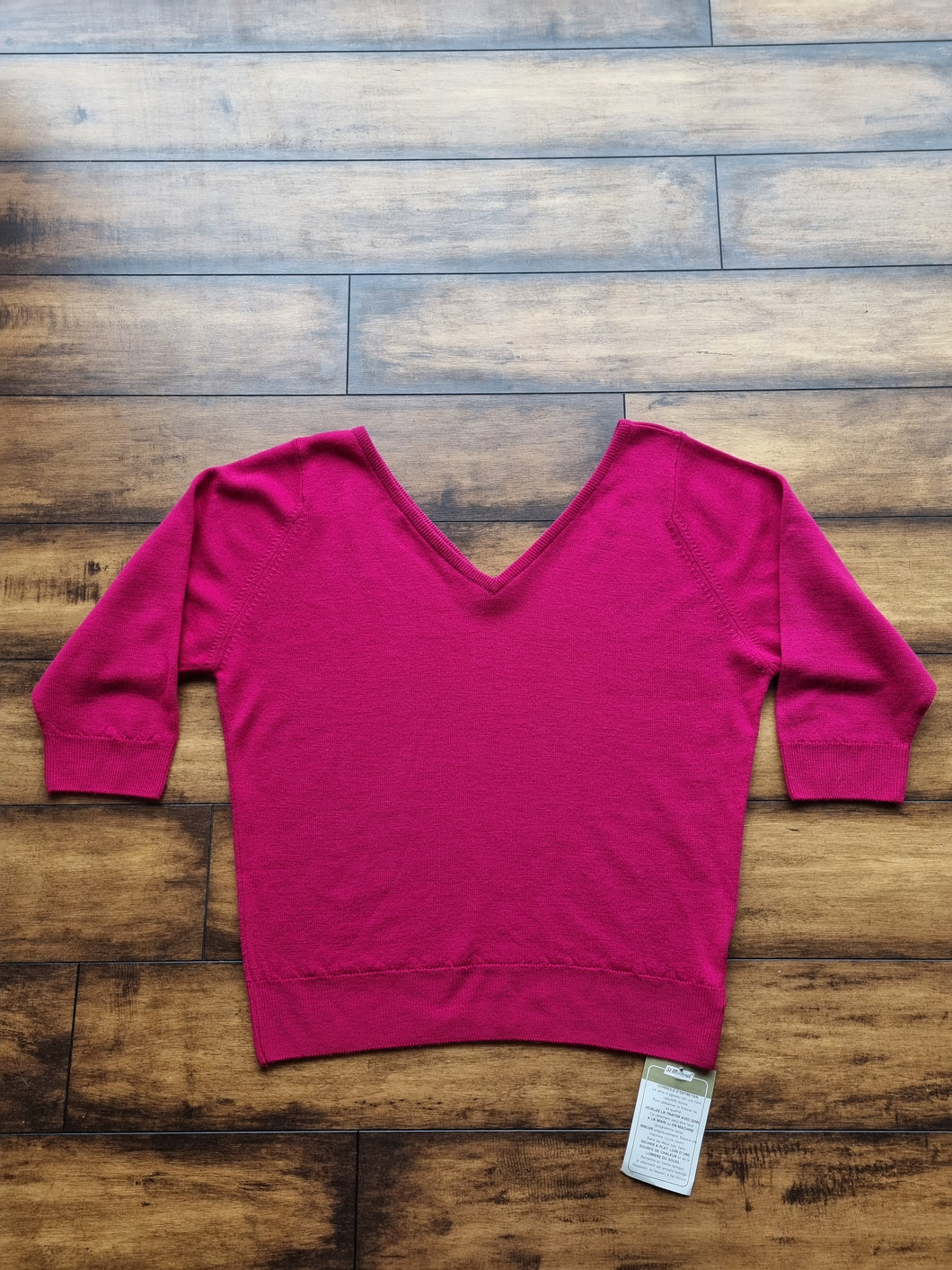 Vintage St.Michael Cerise Lambswool Jumper 14/16