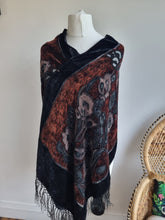 Load image into Gallery viewer, Vintage 100% Silk Devore Scarf/Shawl
