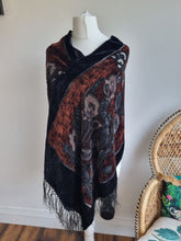 Load image into Gallery viewer, Vintage 100% Silk Devore Scarf/Shawl
