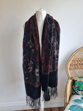 Load image into Gallery viewer, Vintage 100% Silk Devore Scarf/Shawl
