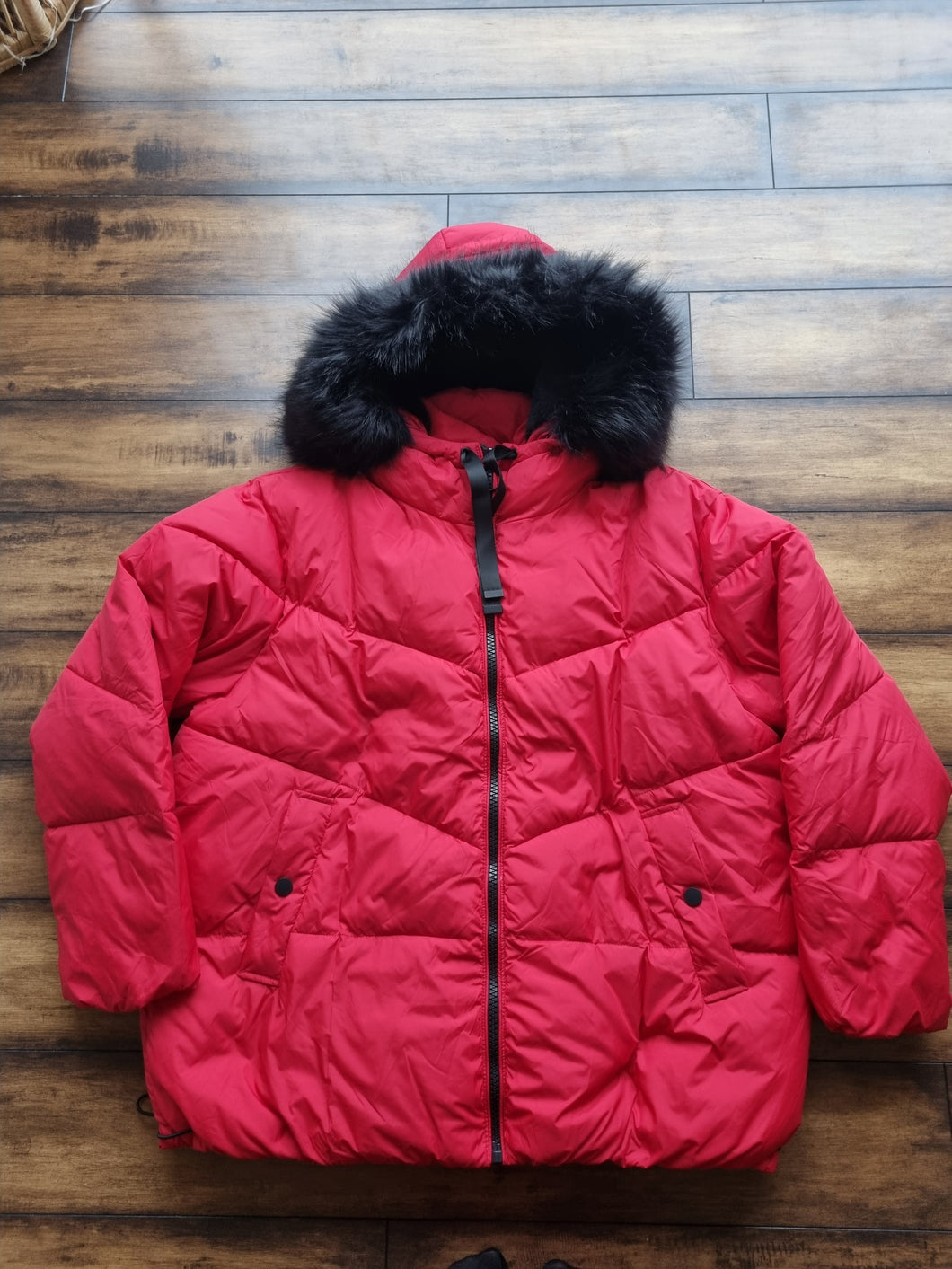 River Island Bright red PufferJacket L