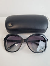 Load image into Gallery viewer, Authentic Genuine Chanel Black Frame with Purple Gradient Lenses Sunglasses
