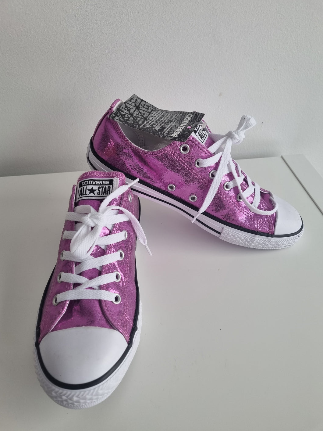 BNWT Converse All Stars Chuck Taylor Pink Glitter Trainers 5