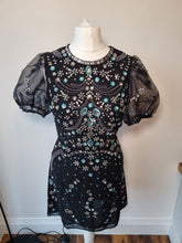 Load image into Gallery viewer, Coast Sequin Embellished Tulle Capped Sleeve Dress 8
