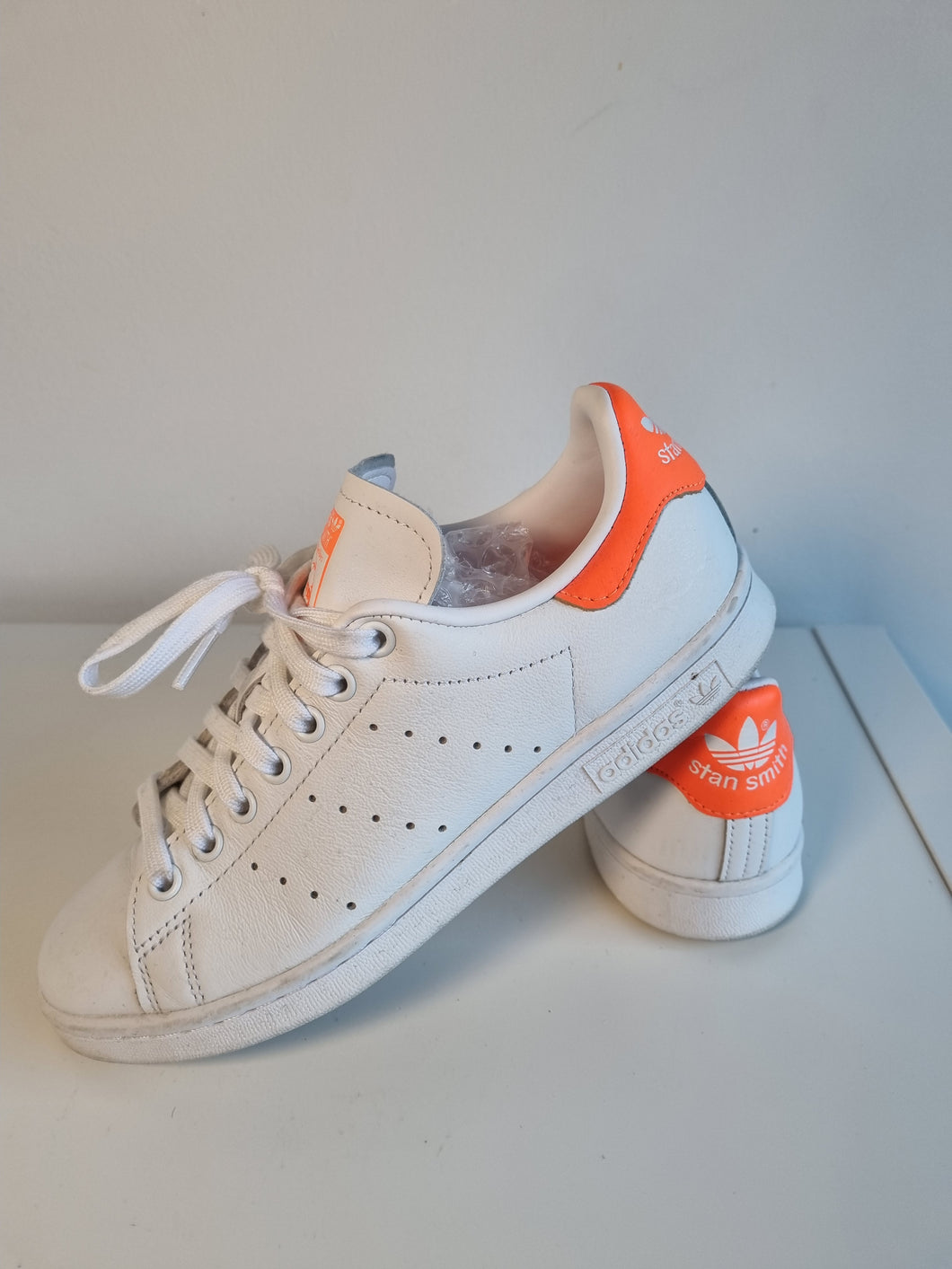 Adidas Stansmith White Orange Trainers 5