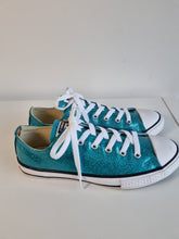 Load image into Gallery viewer, Converse All Stars Chuck Taylor Teal Glitter Ladies Trainers 4.5
