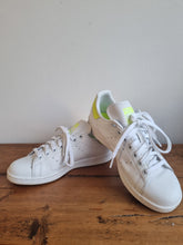 Load image into Gallery viewer, Adidas Stansmith White &amp; Yellow Ladies Trainers 5
