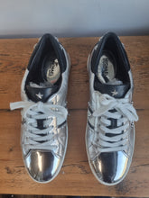 Load image into Gallery viewer, Michael Kors Silver Leather Studded Ladies Trainers 5.5
