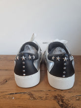 Load image into Gallery viewer, Michael Kors Silver Leather Studded Ladies Trainers 5.5
