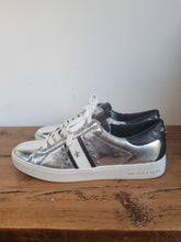 Load image into Gallery viewer, Michael Kors Silver Leather Studded Ladies Trainers 5.5
