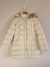 Load image into Gallery viewer, Per Una Cream Faux Fur Hood Down &amp; Feather Long Puffer Ladies Jacket M
