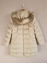 Load image into Gallery viewer, Per Una Cream Faux Fur Hood Down &amp; Feather Long Puffer Ladies Jacket M
