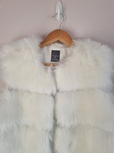 Load image into Gallery viewer, Primark White Faux Fur Gilet Waistcoat 14/16
