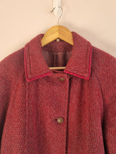 Load image into Gallery viewer, True Vintage David Barry Mohair &amp; Wool Mix Midi Length Burgundy Coat 16
