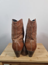 Load image into Gallery viewer, Dorothy Perkins Brown Leather Cowboy Ladies Boots 6
