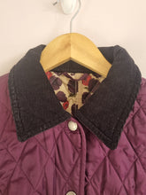 Load image into Gallery viewer, Limited Edition Barbour X Country Cottage Prints Quilted Purple Jacket 8
