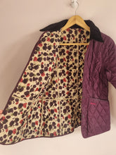 Load image into Gallery viewer, Limited Edition Barbour X Country Cottage Prints Quilted Purple Jacket 8
