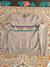 Load image into Gallery viewer, M&amp;S Soft 100% Cashmere Light Grey Star Rainbow Jumper 6
