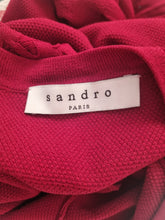 Load image into Gallery viewer, Sandro Paris Red Light Weight Knitted &amp; Pleated Red Dress Size 2
