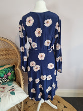 Load image into Gallery viewer, Cath Kidston Floral Navy Long Sleeved Wrap Dress 8
