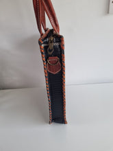 Load image into Gallery viewer, Rare Unique Vintage 70s Leather Woven Hippy Boho Bag
